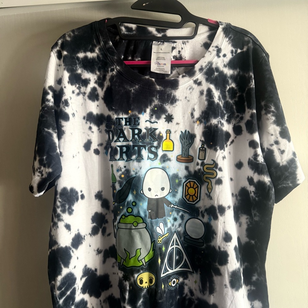 Harry Potter Lord Voldemort Nightgown Sleep Pajama Shirt Tie-Dye - Picture 3 of 4